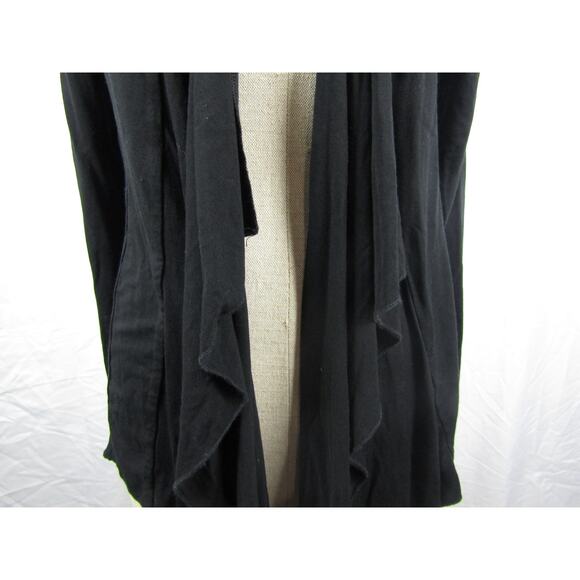 Urban CoCo Black Drape Front Open Cardigan Sweater Size Medium - Picture 10 of 13